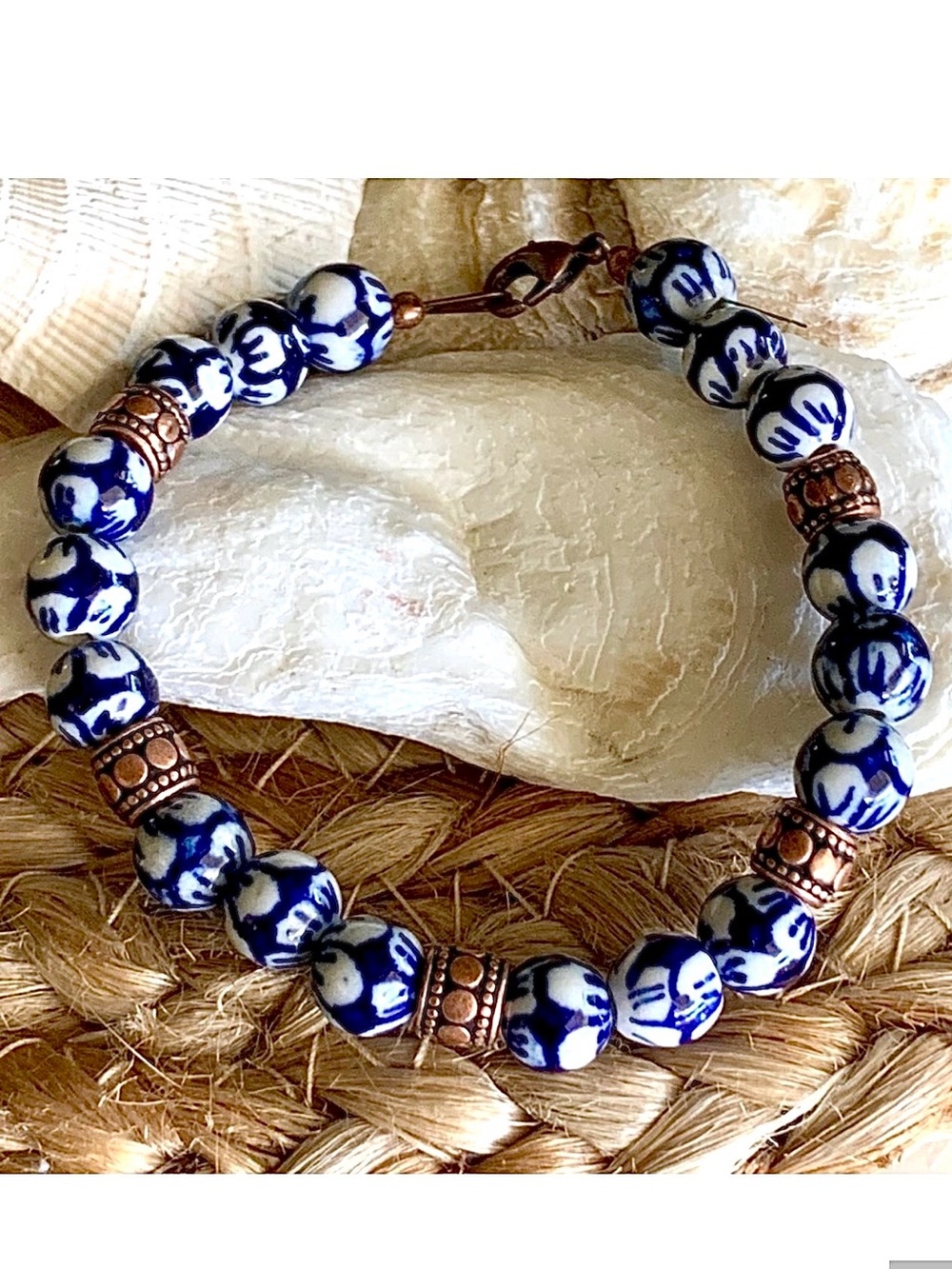 Mexican Pottery & Copper Bracelet
